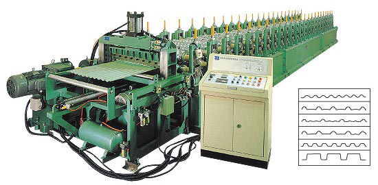 Small Wave Roof Panel Roll Forming Machine
